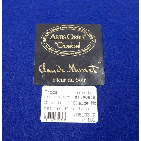 Goebel Artis Orbis Fleurs de Soir Ashtray Cigar Claude Monet Rectangle - Picture 6 of 10